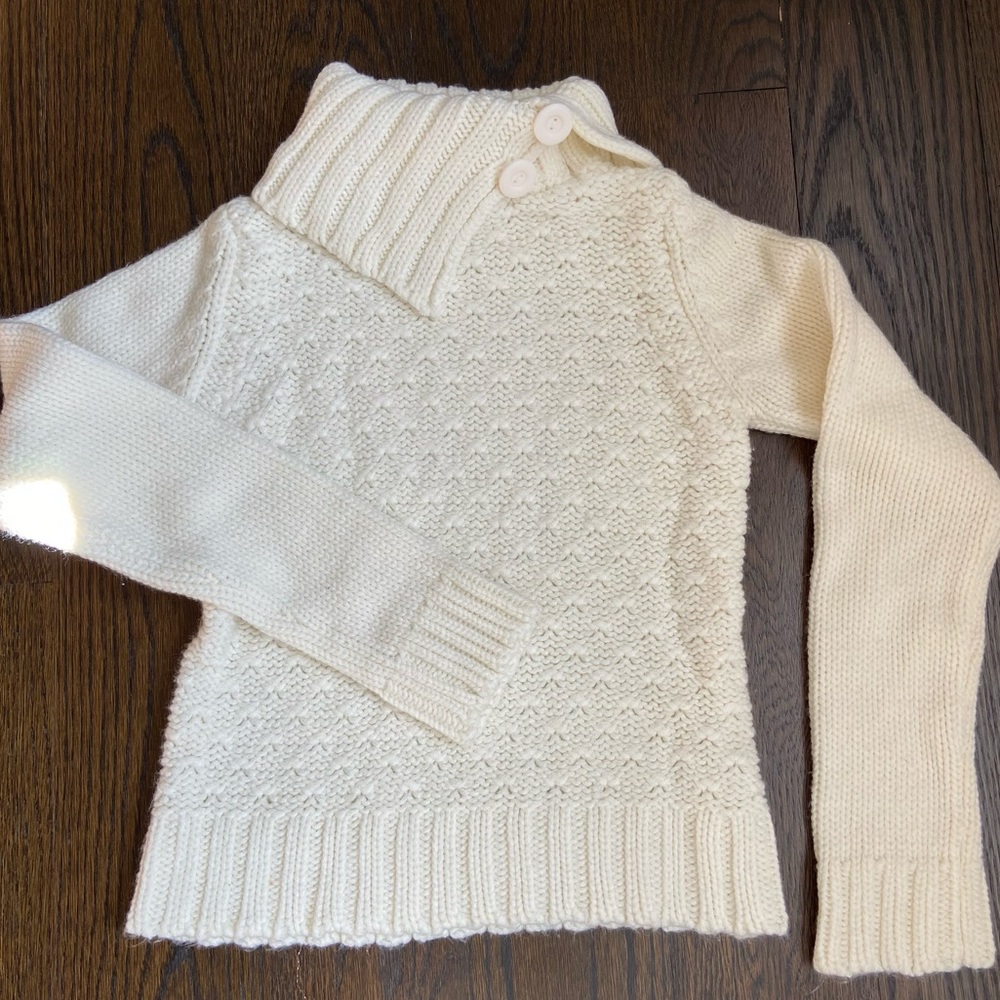 Winter dreamy white turtleneck sweater